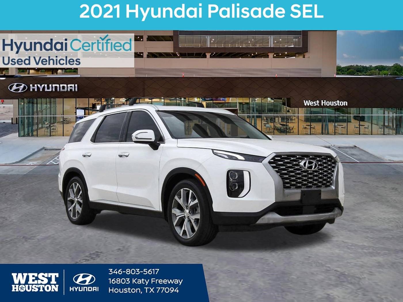 2021 Hyundai Palisade SEL — SUV — 53,207 mi — Houston, TX