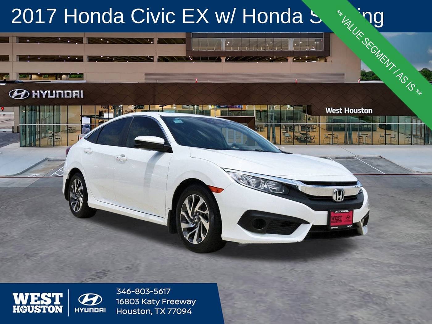 2017 Honda Civic EX — Sedan — 40,494 mi — Houston, TX