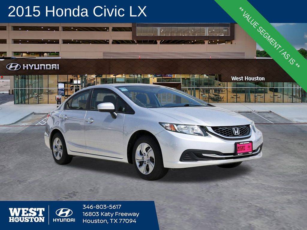 2015 Honda Civic LX — Sedan — 78,765 mi — Houston, TX
