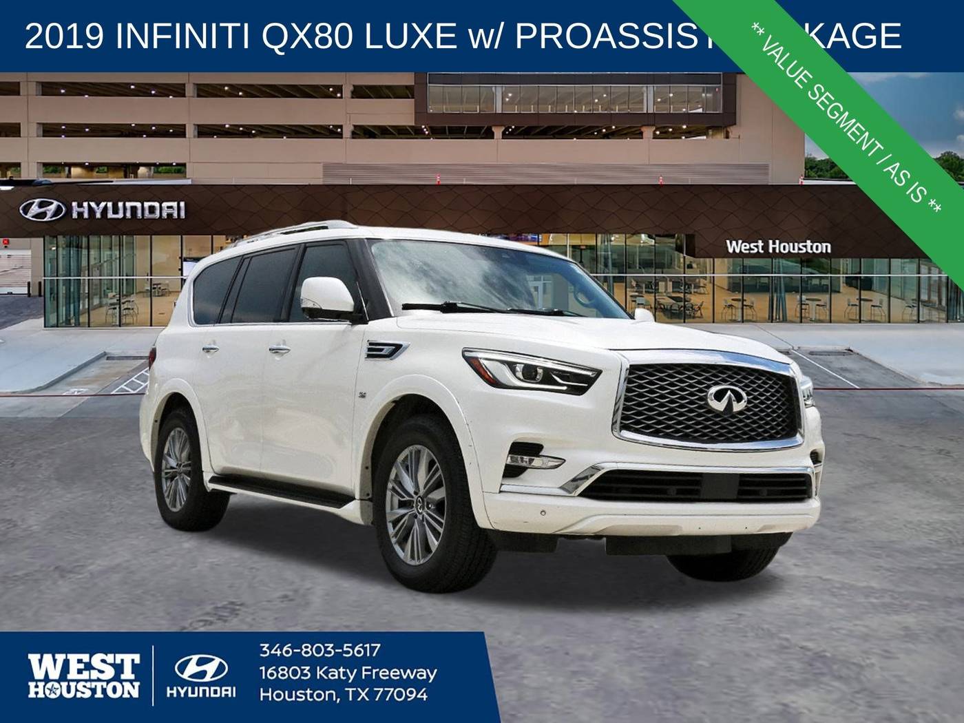2019 INFINITI QX80 LUXE — SUV — 125,097 mi — Houston, TX