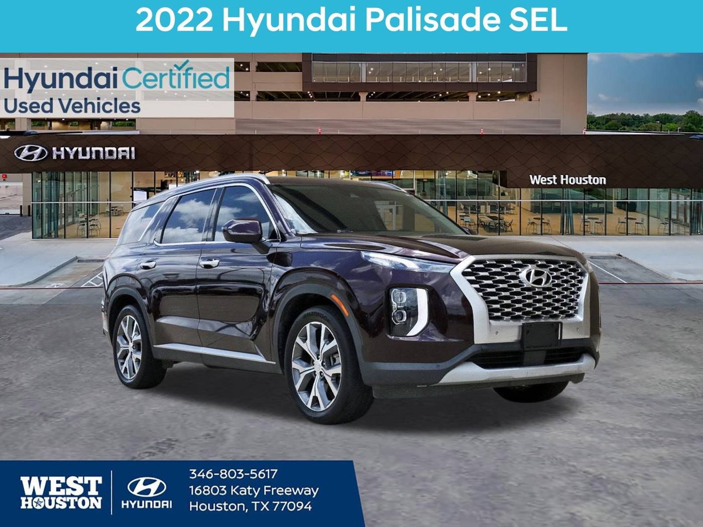 2022 Hyundai Palisade SEL — SUV — 67,671 mi — Houston, TX