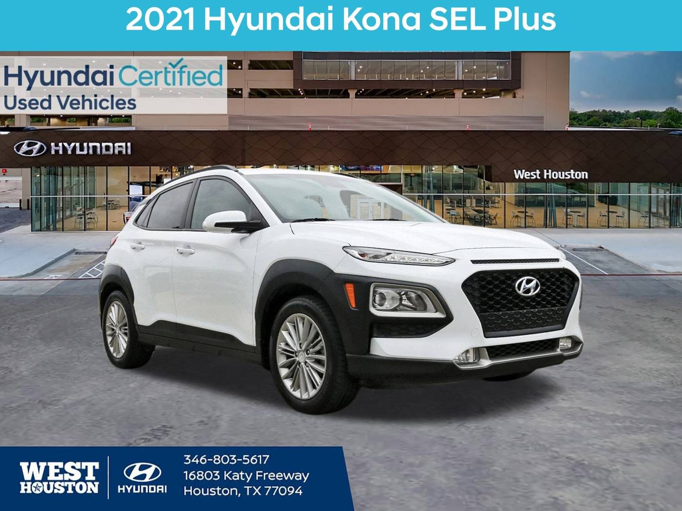 2021 Hyundai Kona SEL Plus — SUV — 61,784 mi — Houston, TX