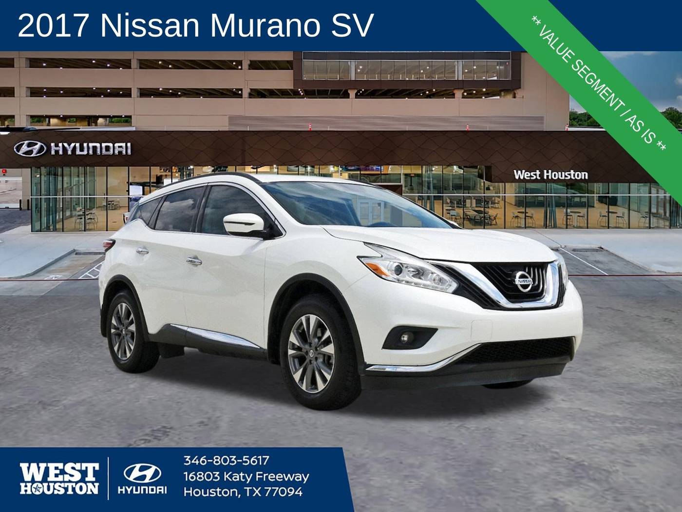 2017 Nissan Murano SV — SUV — 100,222 mi — Houston, TX