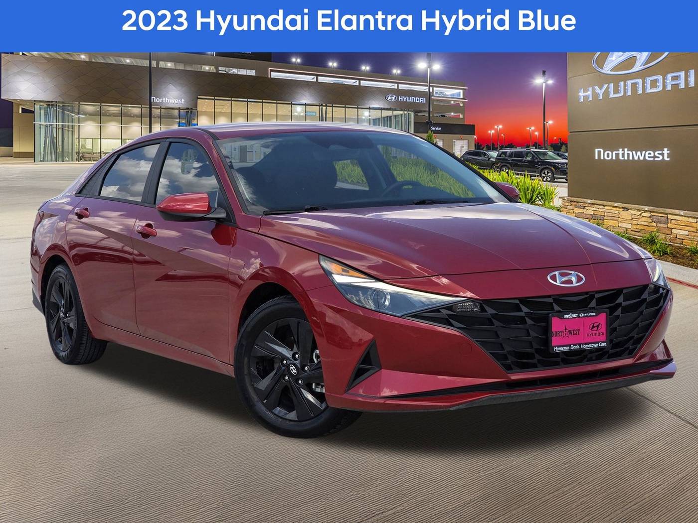 2023 Hyundai Elantra Hybrid Blue — Sedan — 52,523 mi — Houston, TX