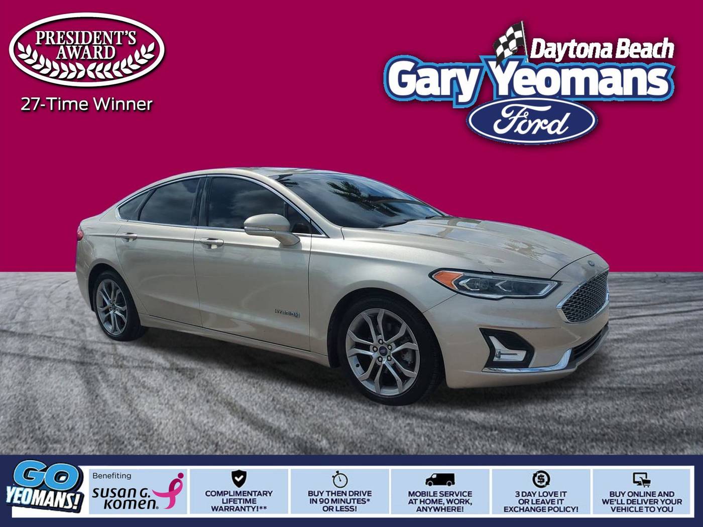 2019 Ford Fusion Hybrid Titanium — Sedan — 170,169 mi — Daytona Beach, FL