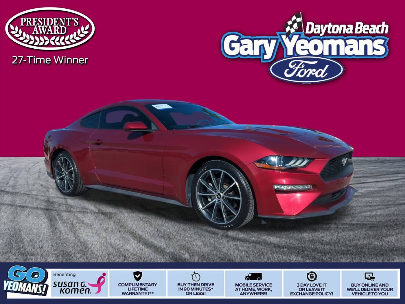 2019 Ford Mustang EcoBoost — Coupe — 28,916 mi — Daytona Beach, FL