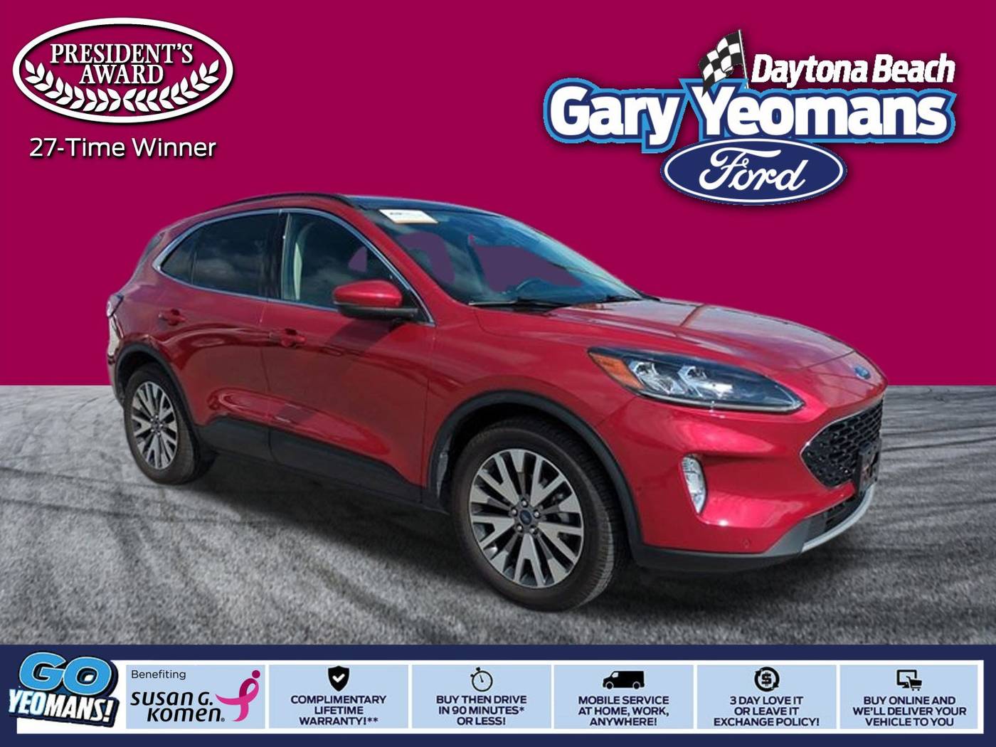 2020 Ford Escape Hybrid Titanium — SUV — 62,939 mi — Daytona Beach, FL
