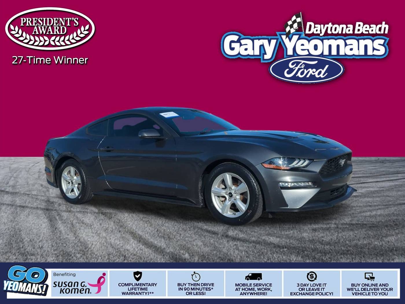 2018 Ford Mustang EcoBoost — Coupe — 65,108 mi — Daytona Beach, FL