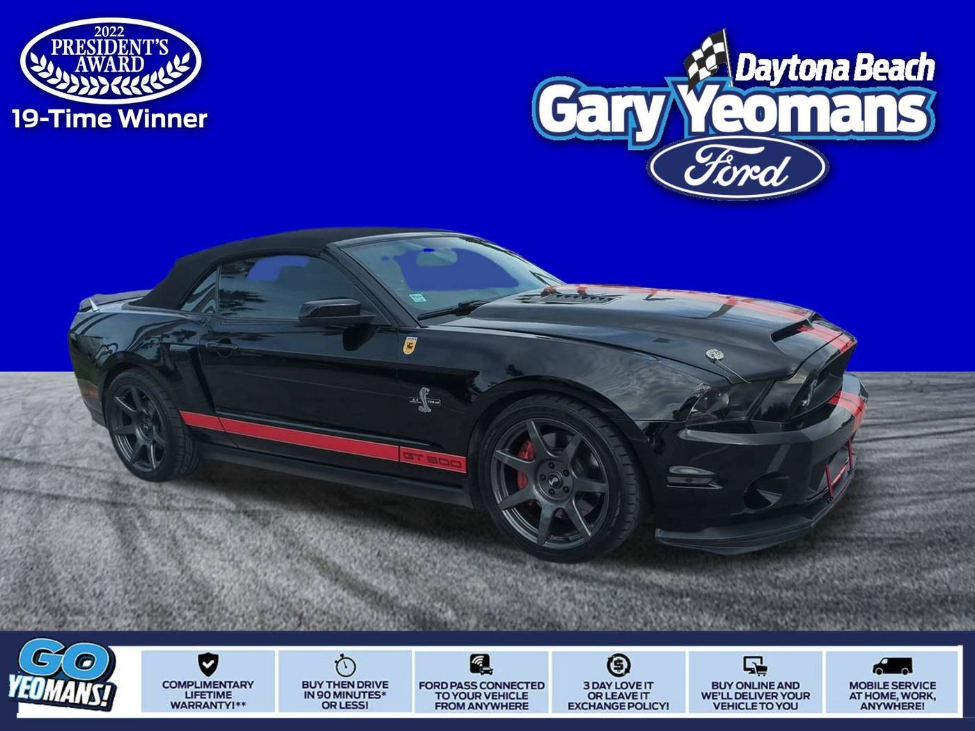 2012 Ford Mustang Shelby GT500 — Convertible — 49,468 mi — Daytona Beach, FL