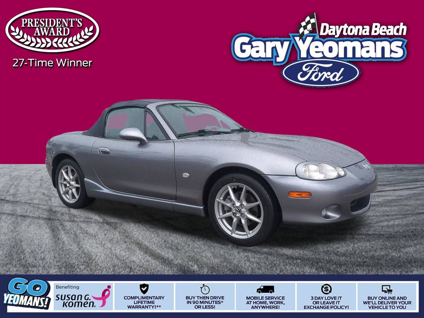 2003 Mazda MX-5 Miata Cloth — Convertible — 53,098 mi — Daytona Beach, FL