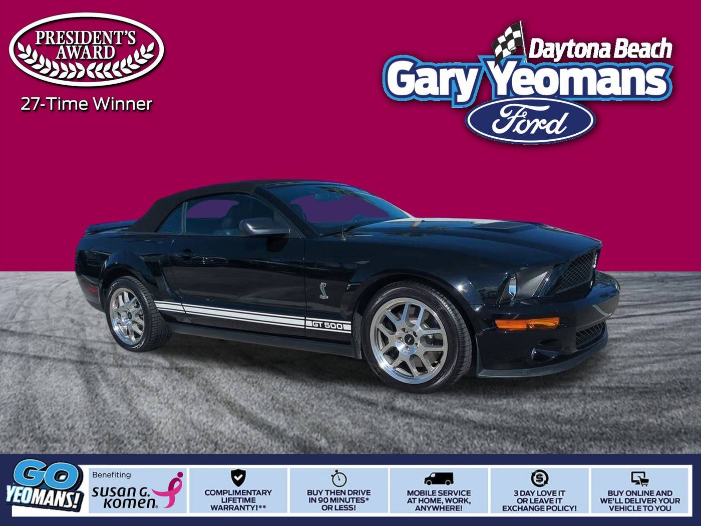 2007 Ford Mustang Shelby GT500 — Convertible — 5,738 mi — Daytona Beach, FL