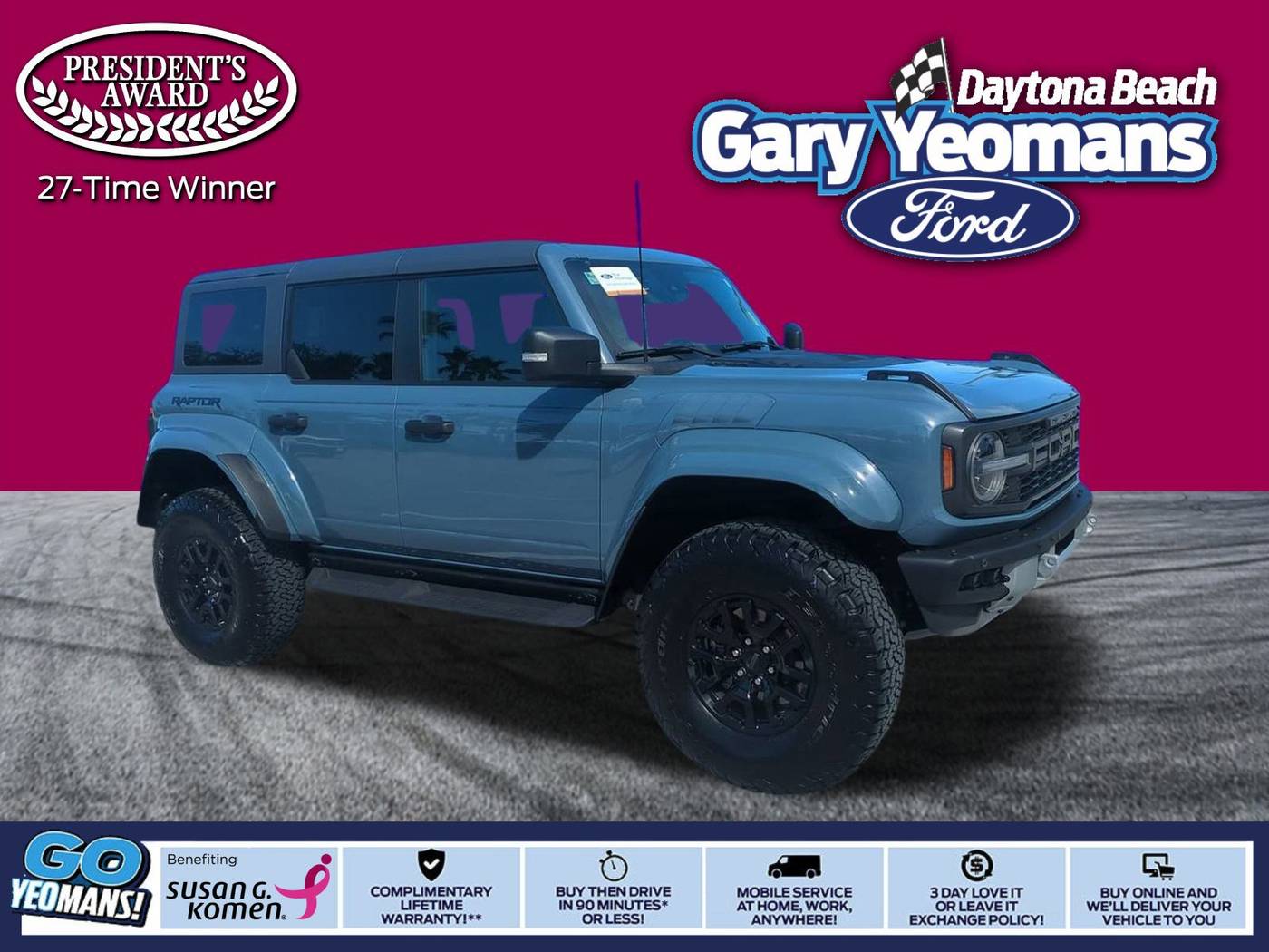 2024 Ford Bronco Raptor — SUV — 3,406 mi — Daytona Beach, FL