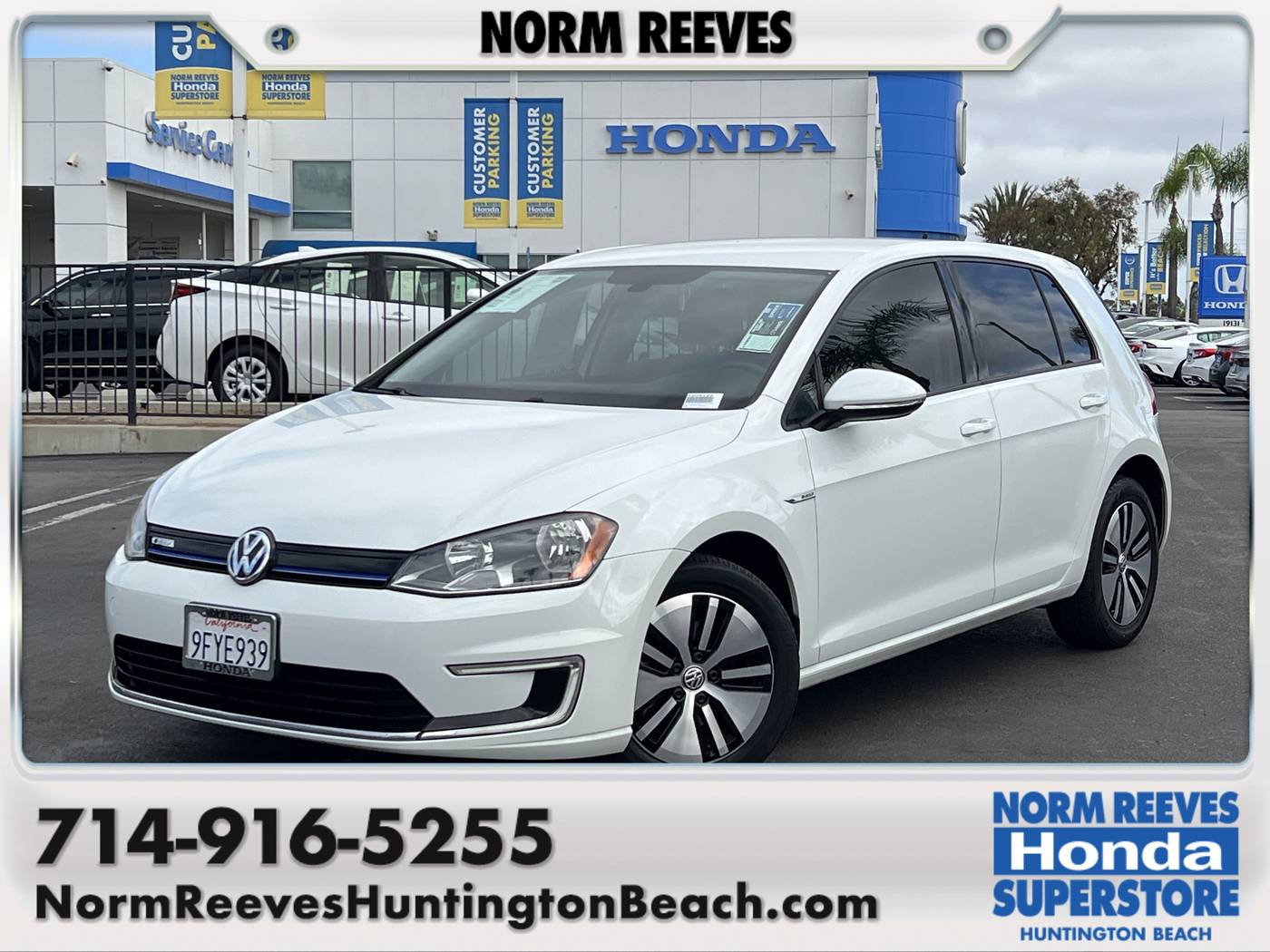 2016 Volkswagen e-Golf SE — Hatchback — 58,838 mi — Huntington Beach, CA