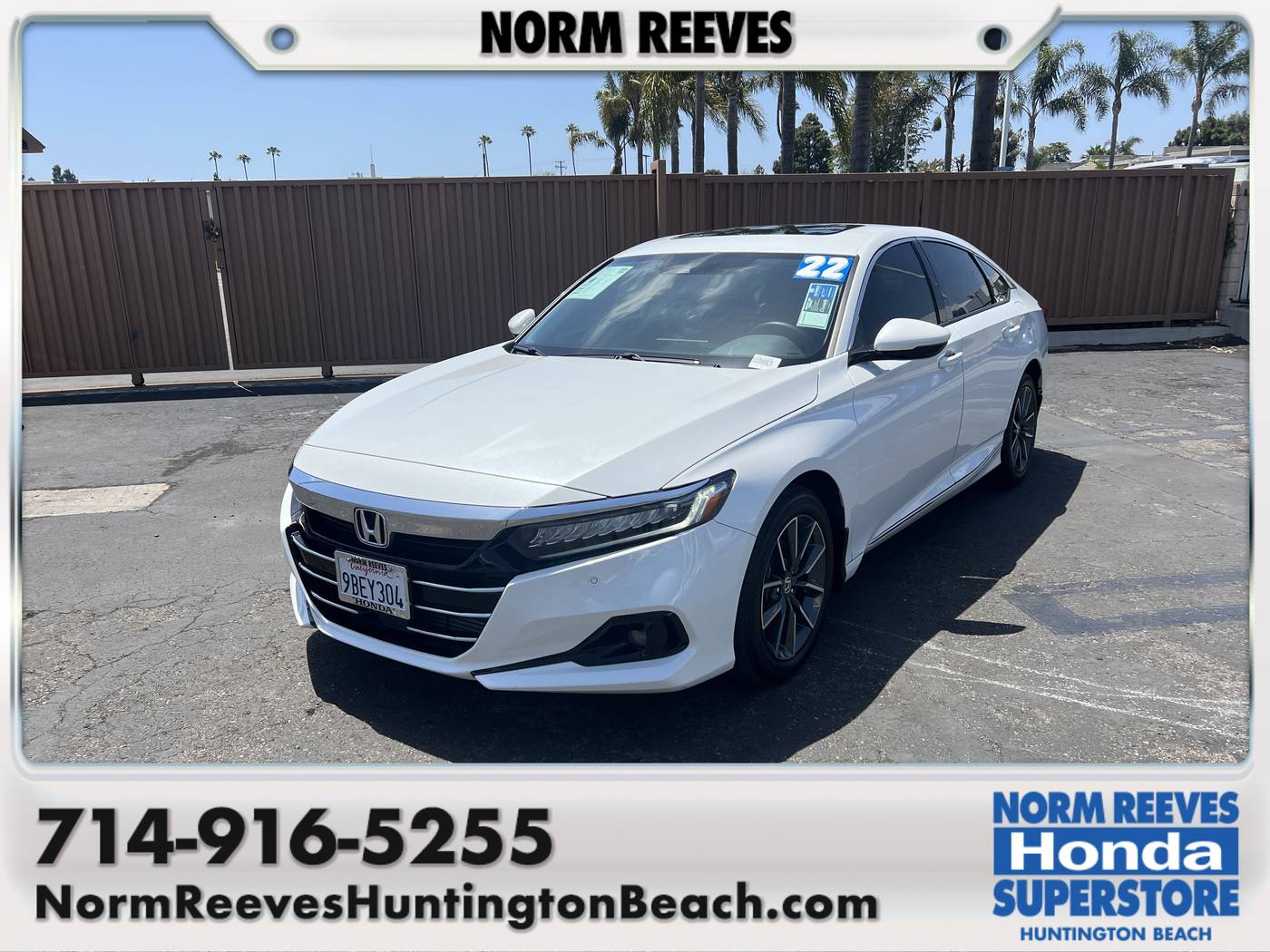 2022 Honda Accord EX-L — Sedan — 34,482 mi — Huntington Beach, CA