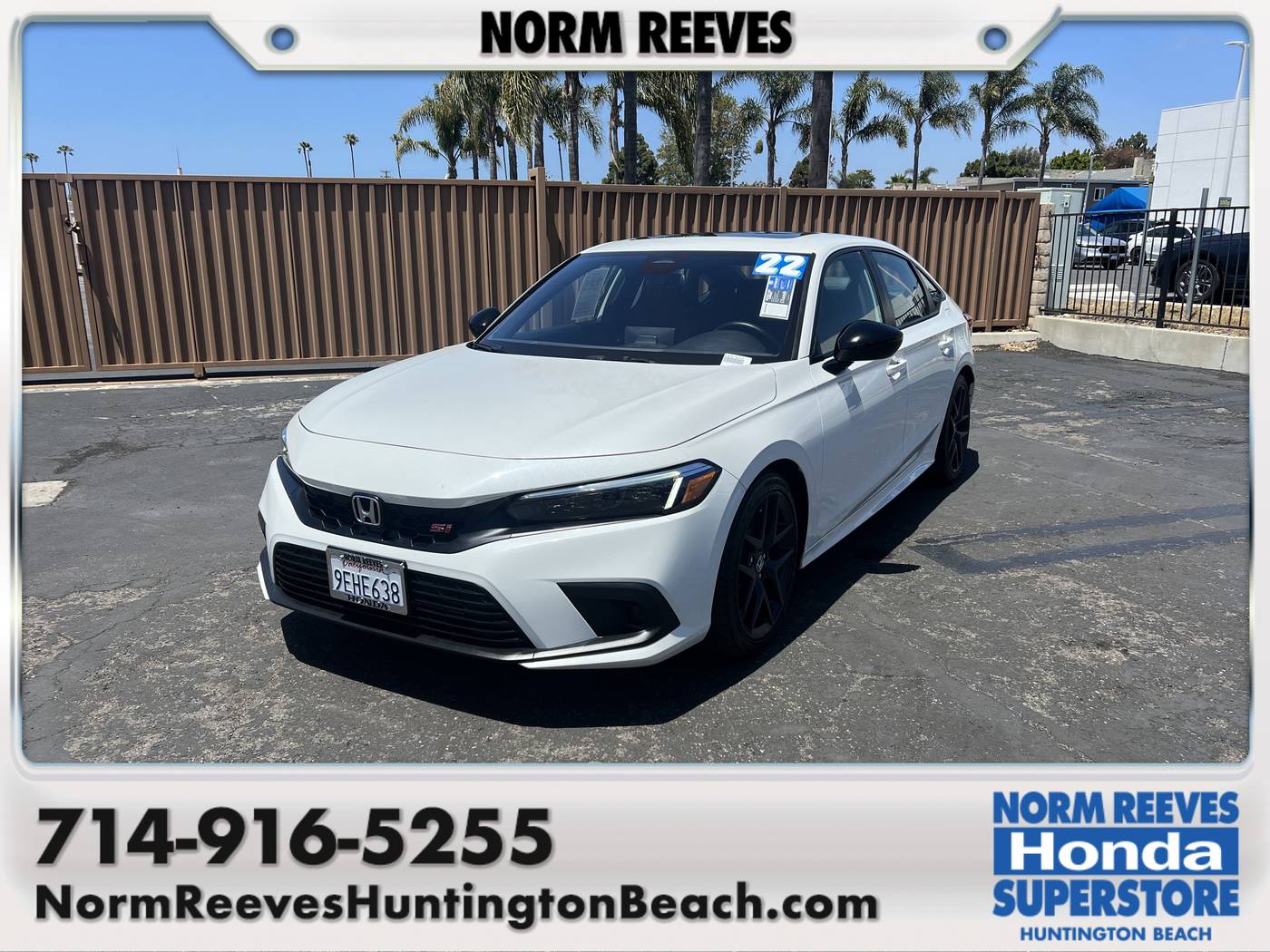 2022 Honda Civic Si — Sedan — 38,361 mi — Huntington Beach, CA