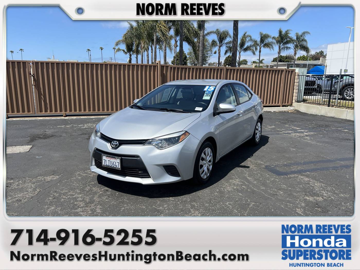 2015 Toyota Corolla LE — Sedan — 94,910 mi — Huntington Beach, CA