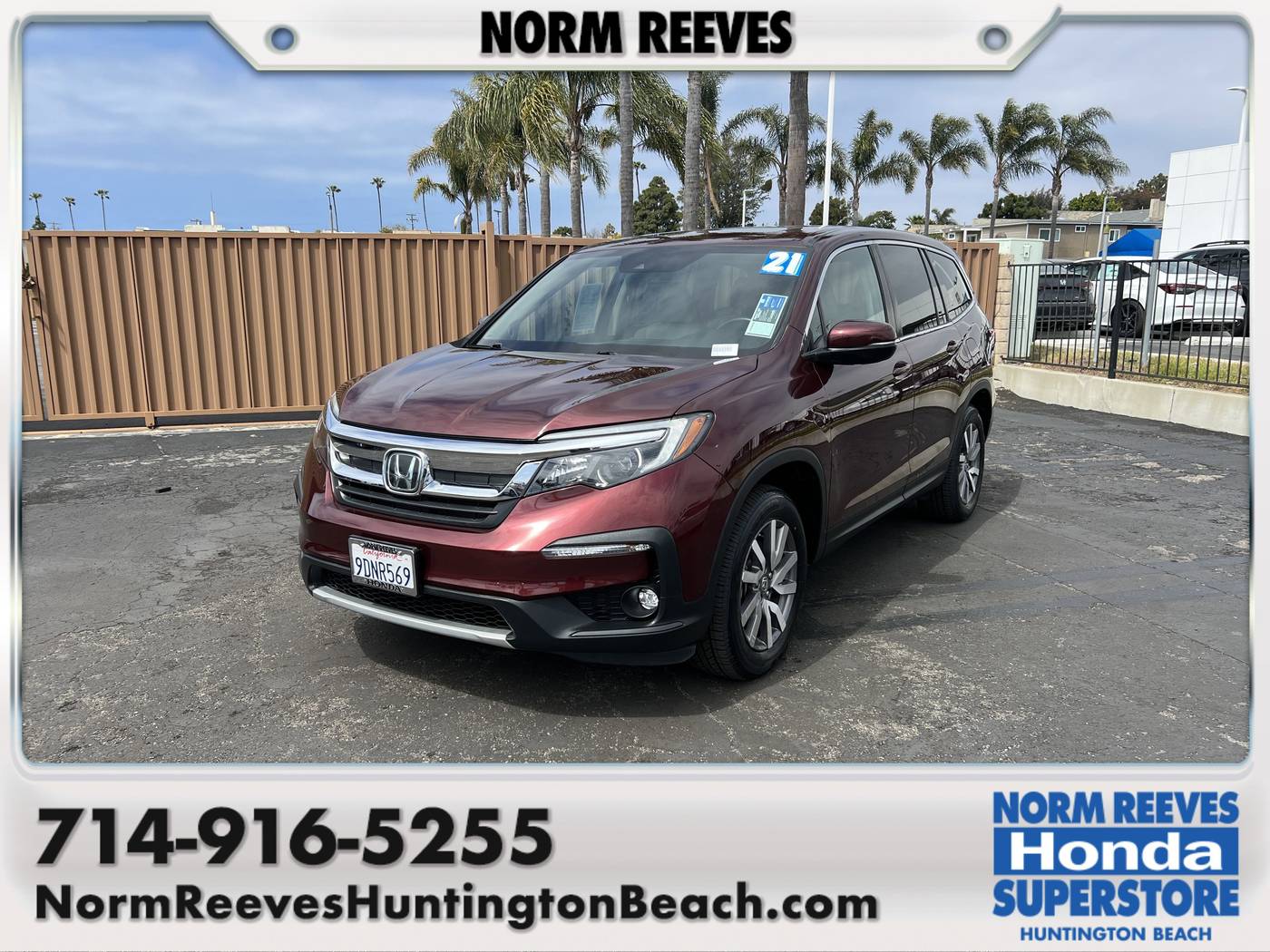2021 Honda Pilot EX-L — SUV — 58,212 mi — Huntington Beach, CA