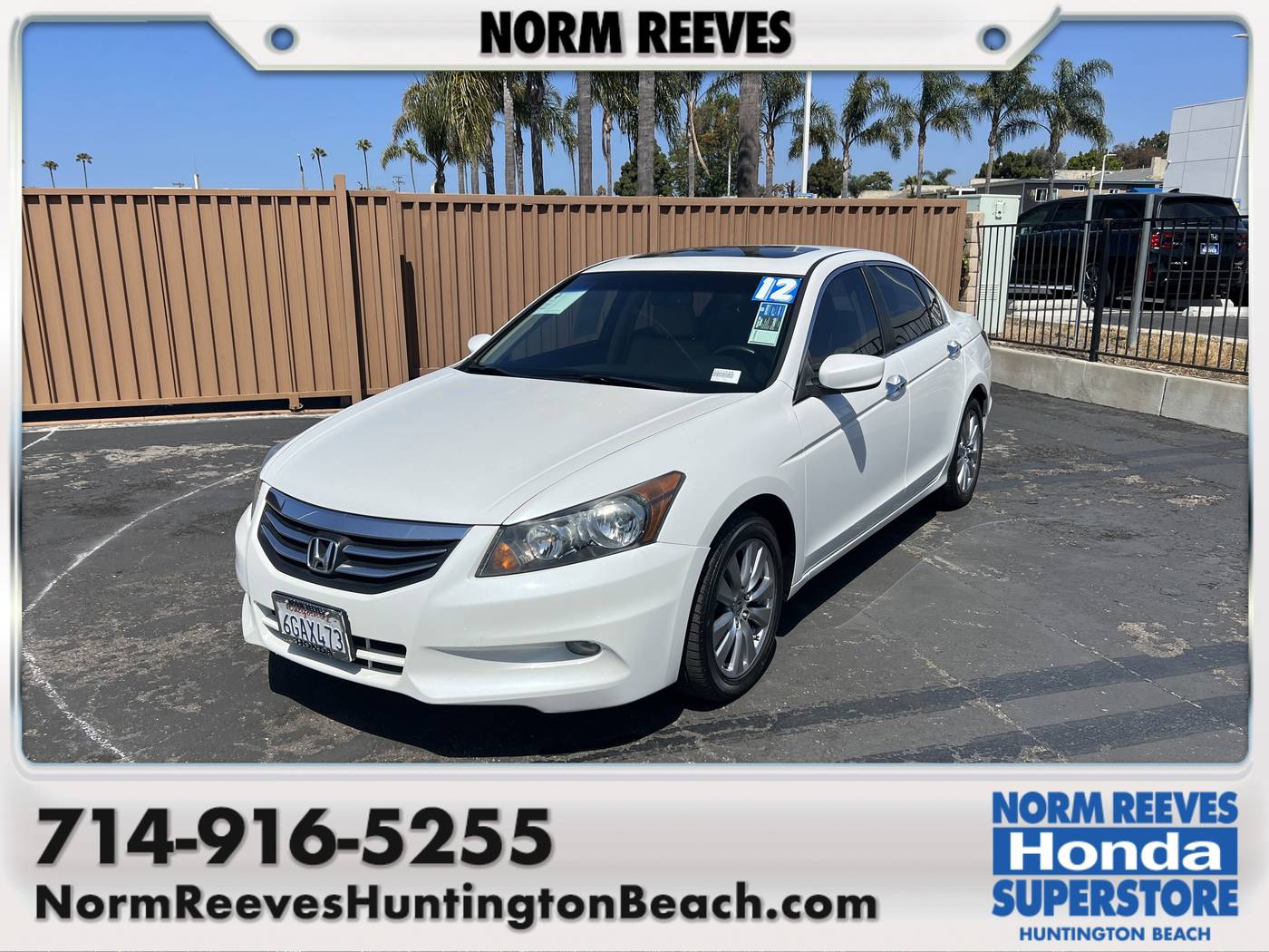 2012 Honda Accord EX-L V6 — Sedan — 113,746 mi — Huntington Beach, CA