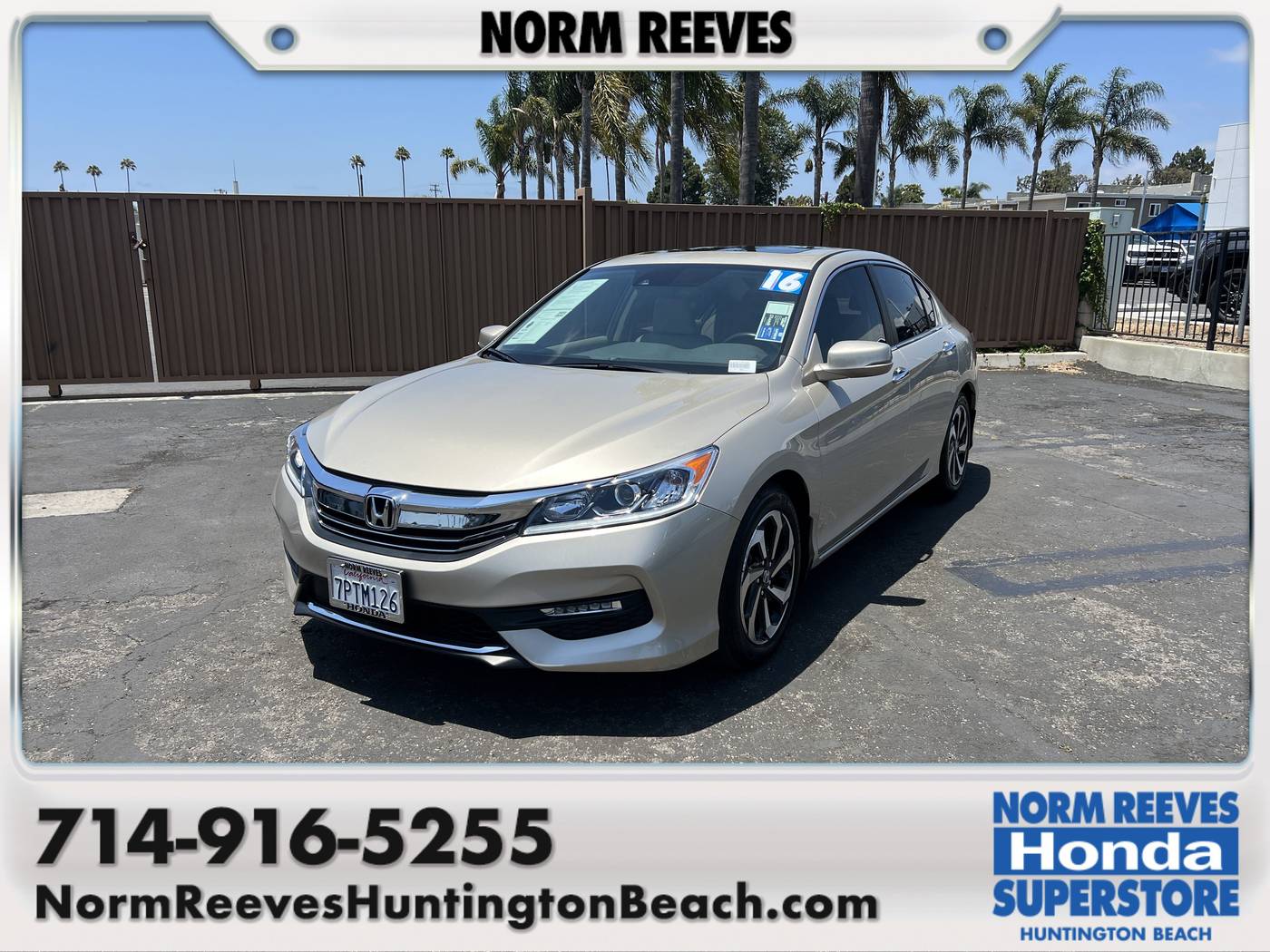 2016 Honda Accord EX-L — Sedan — 40,698 mi — Huntington Beach, CA