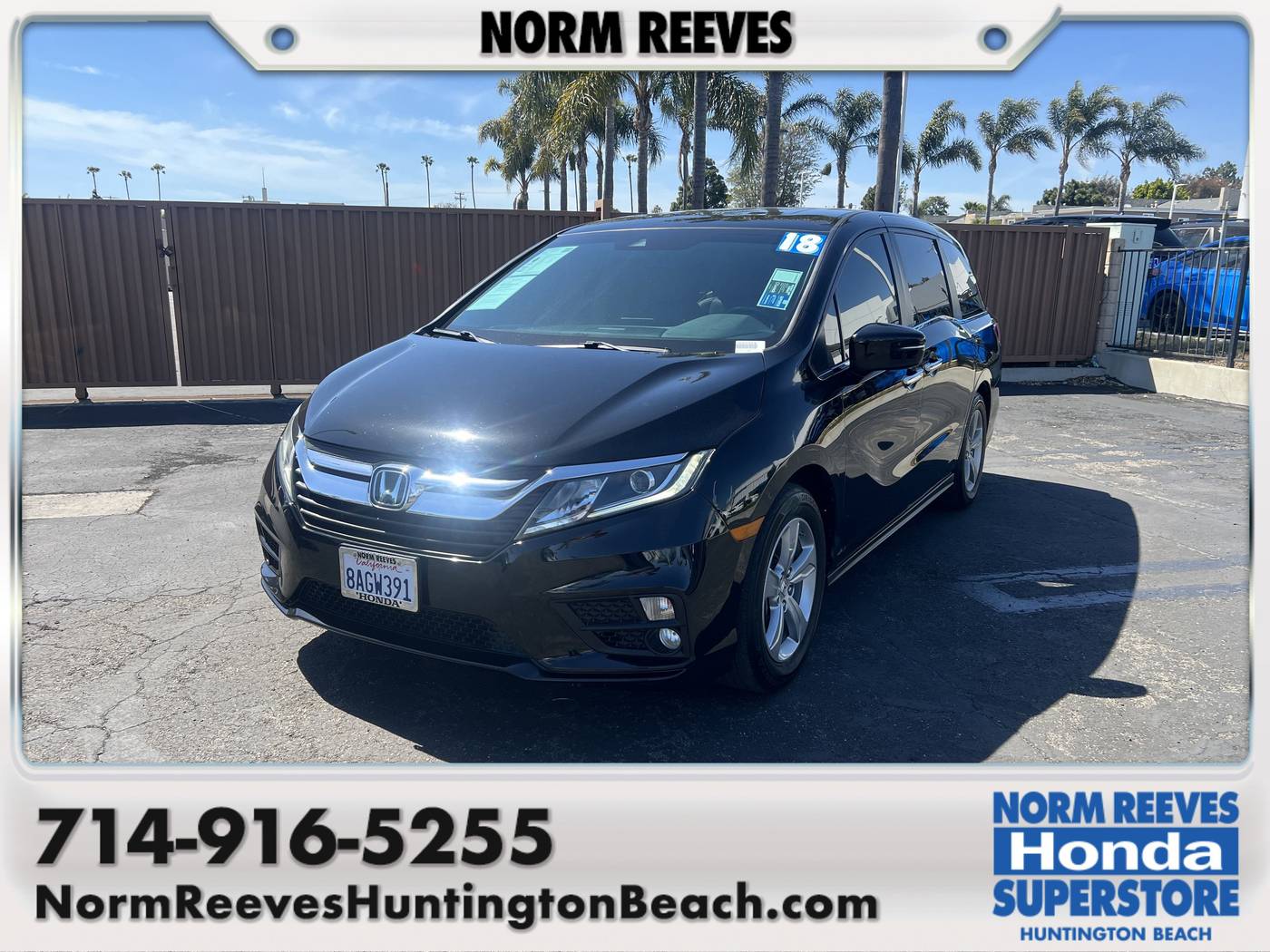 2018 Honda Odyssey EX-L — Minivan — 61,067 mi — Huntington Beach, CA