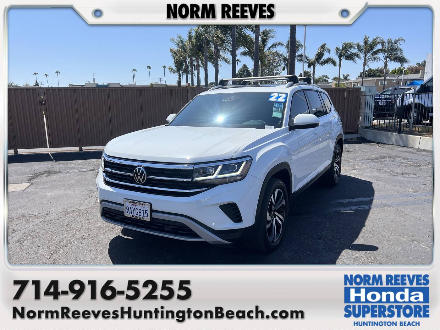 2022 Volkswagen Atlas SEL — SUV — 27,114 mi — Huntington Beach, CA