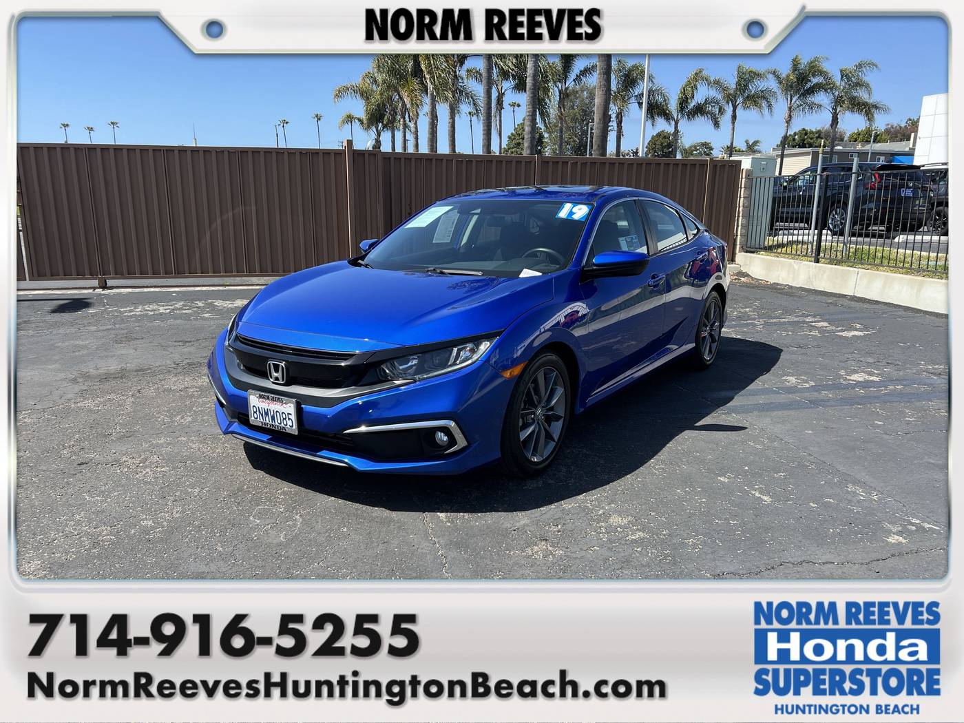 2019 Honda Civic EX — Sedan — 40,049 mi — Huntington Beach, CA