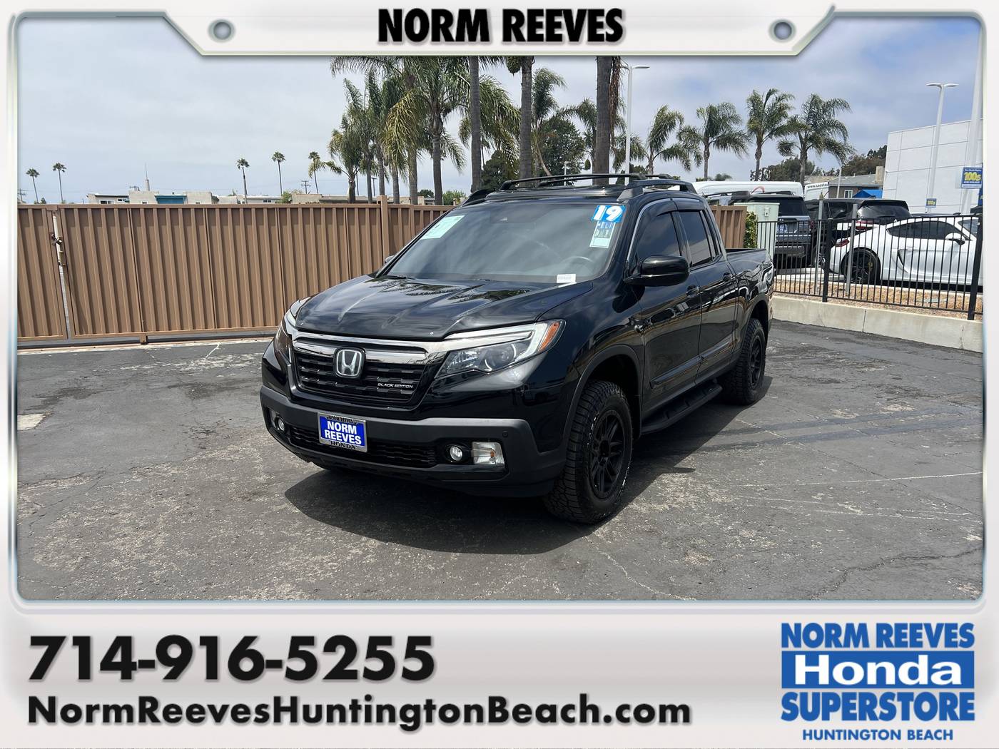 2019 Honda Ridgeline Black Edition — Pickup Truck — 72,499 mi — Huntington Beach, CA