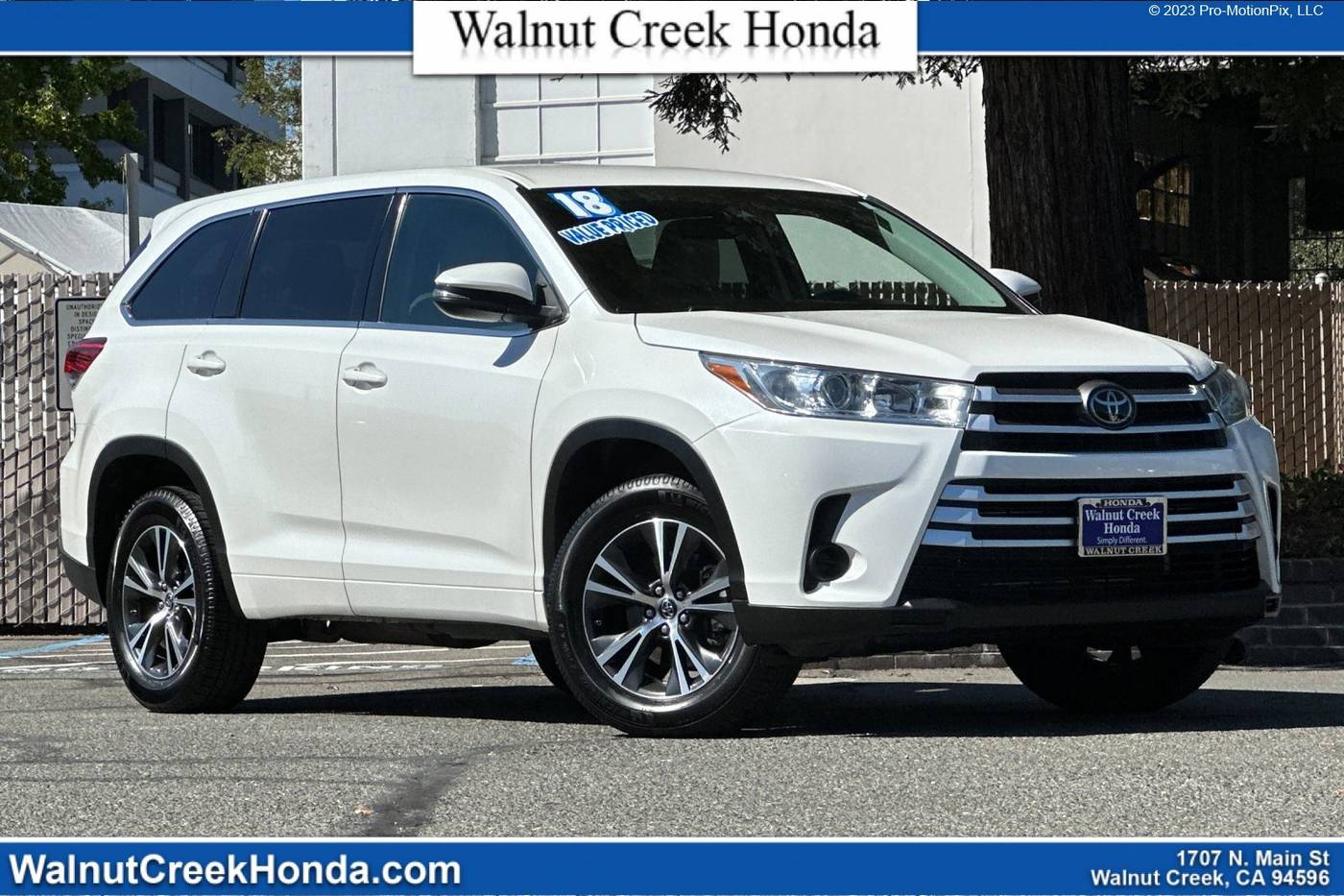 2018 Toyota Highlander LE V6 — SUV — 106,557 mi — WALNUT CREEK, CA