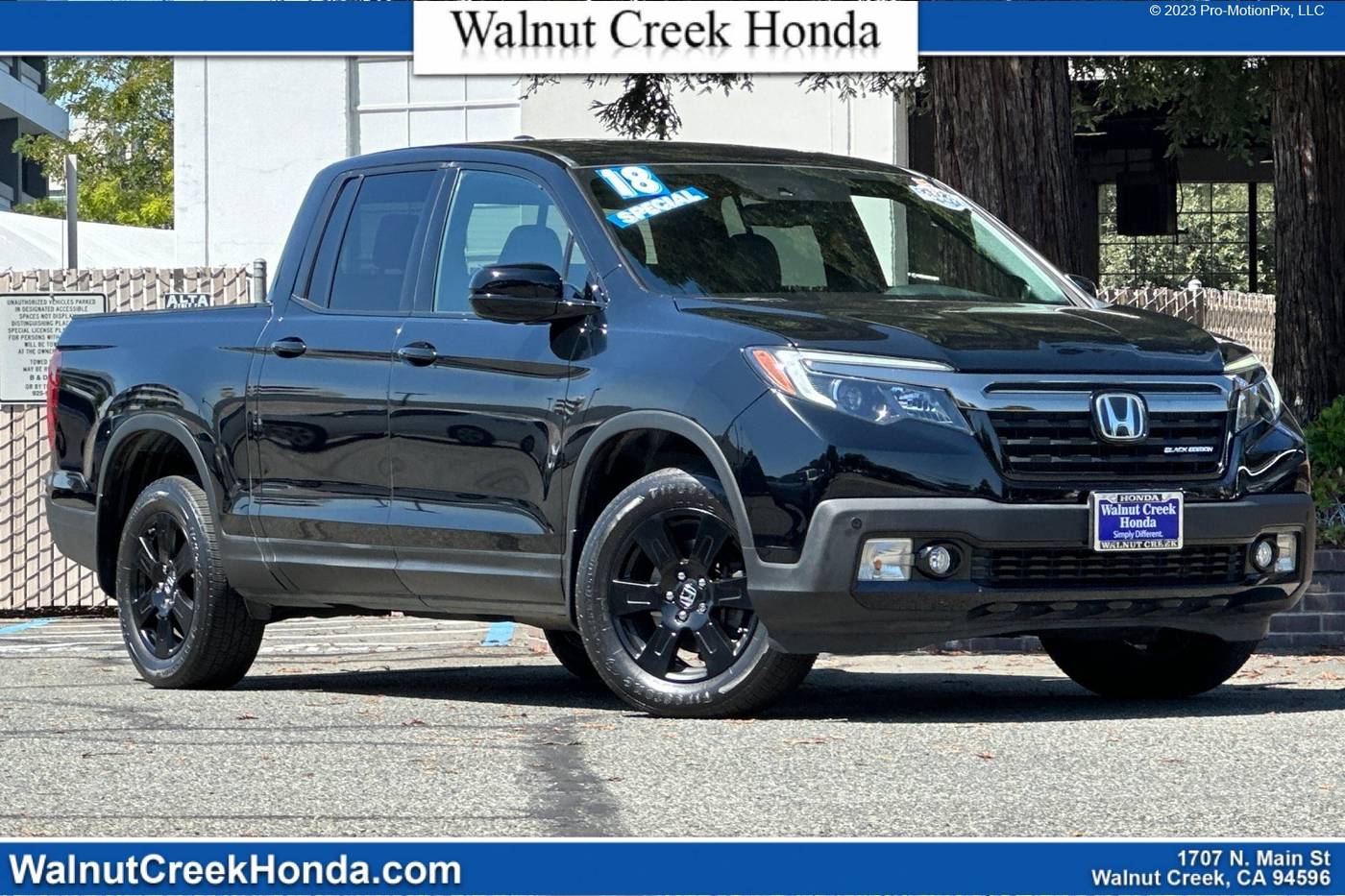 2018 Honda Ridgeline Black Edition — Pickup Truck — 69,853 mi — WALNUT CREEK, CA