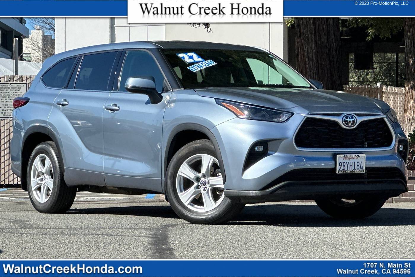2022 Toyota Highlander LE — SUV — 22,889 mi — WALNUT CREEK, CA