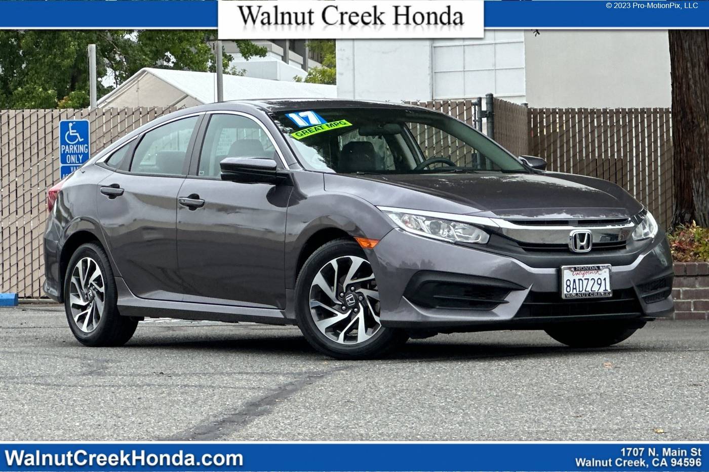 2017 Honda Civic EX — Sedan — 70,739 mi — WALNUT CREEK, CA