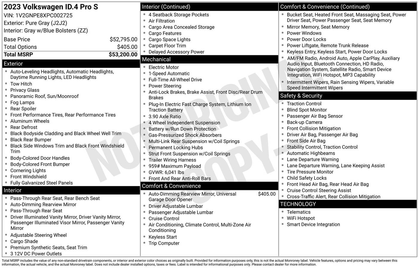 2023 Volkswagen ID.4 Pro S — SUV — 17,321 mi — Schaumburg, IL