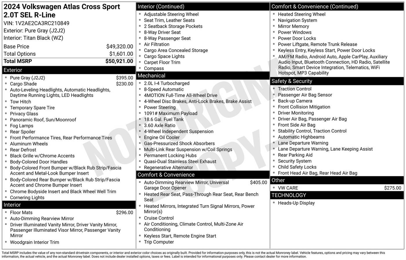 2024 Volkswagen Atlas Cross Sport SEL R-Line — SUV — 24,915 mi — Schaumburg, IL