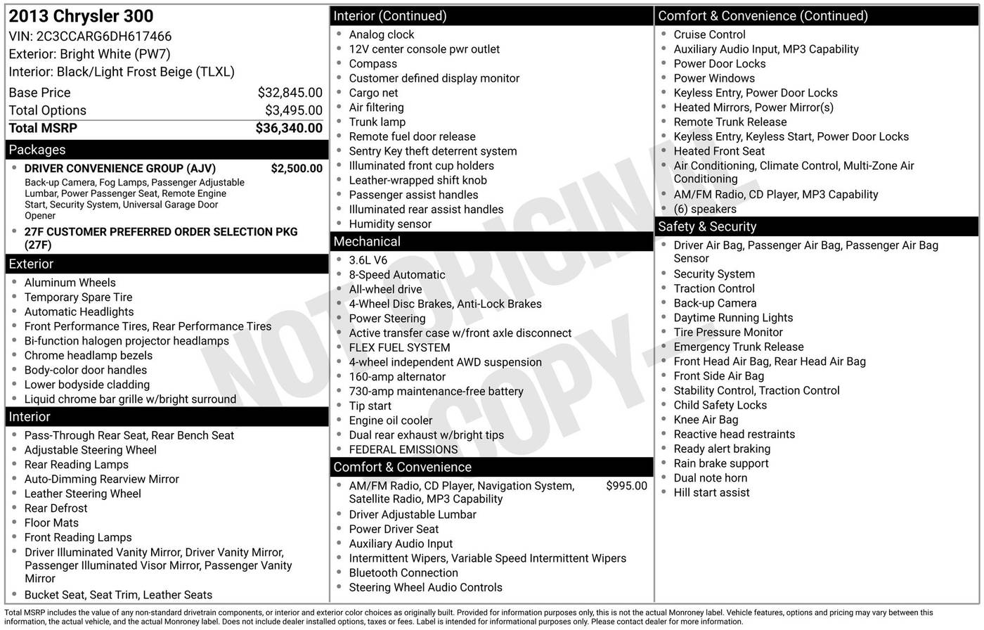 2013 Chrysler 300 Base — Sedan — 85,195 mi — Schaumburg, IL