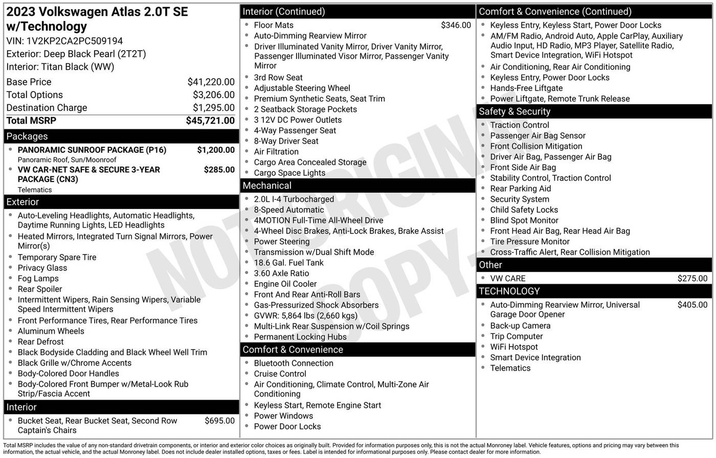 2023 Volkswagen Atlas SE with Technology — SUV — 24,305 mi — Schaumburg, IL