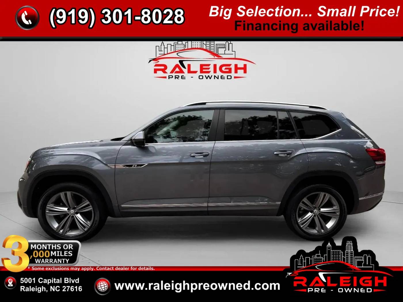 2018 Volkswagen Atlas SE with Technology — SUV — 74,799 mi — Raleigh, NC