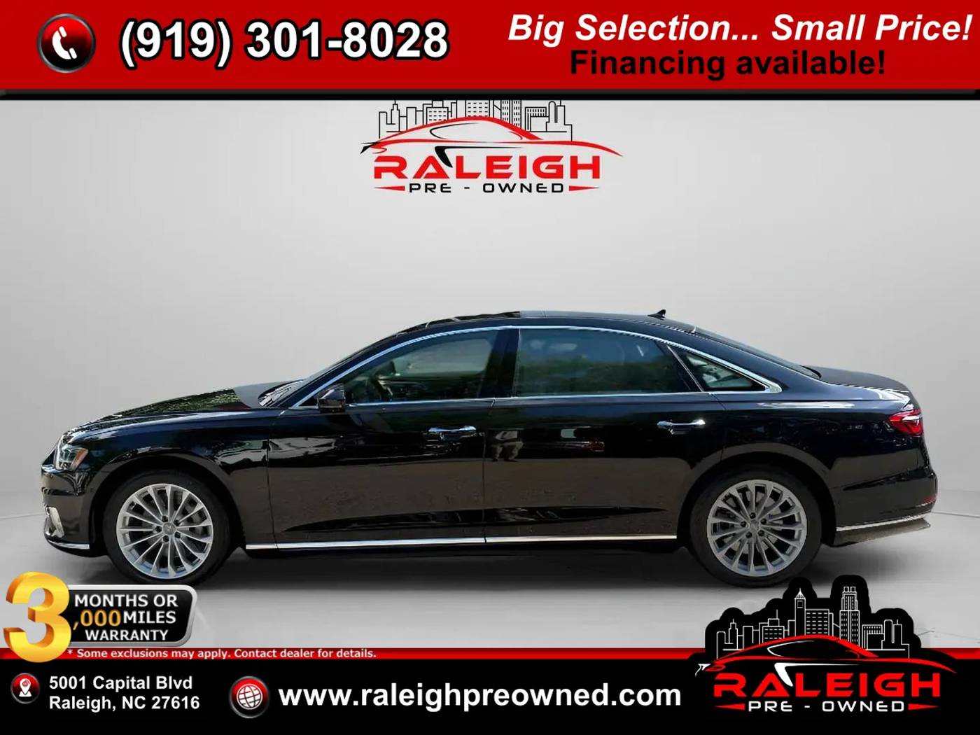 2019 Audi A8 L — Sedan — 88,043 mi — Raleigh, NC