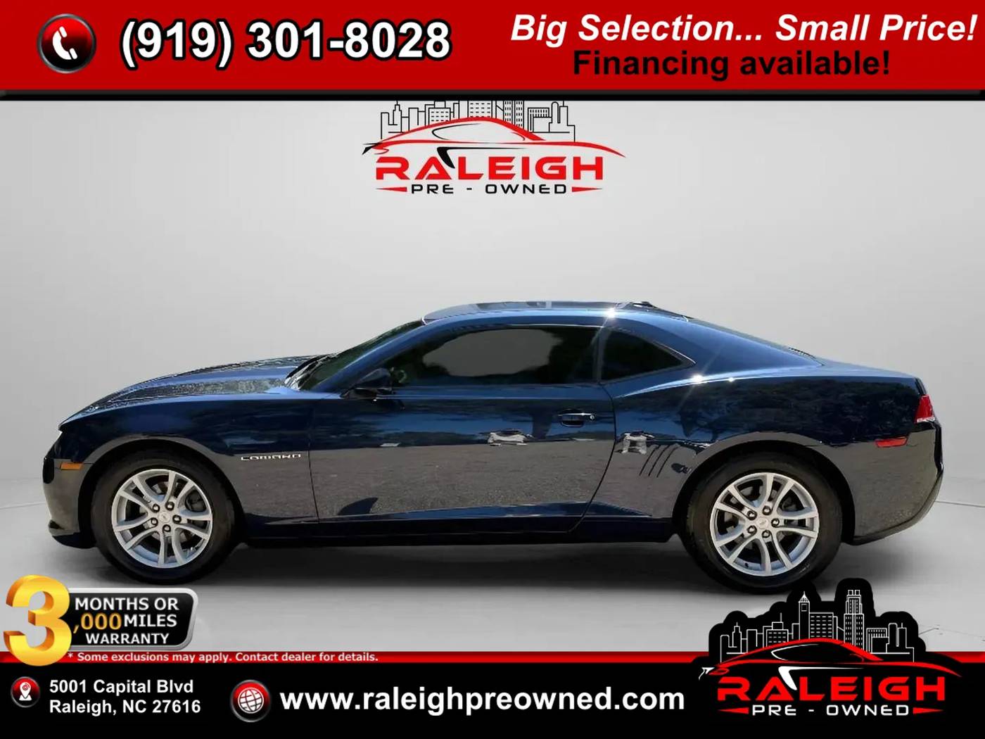 2015 Chevrolet Camaro 2LS — Coupe — 76,849 mi — Raleigh, NC