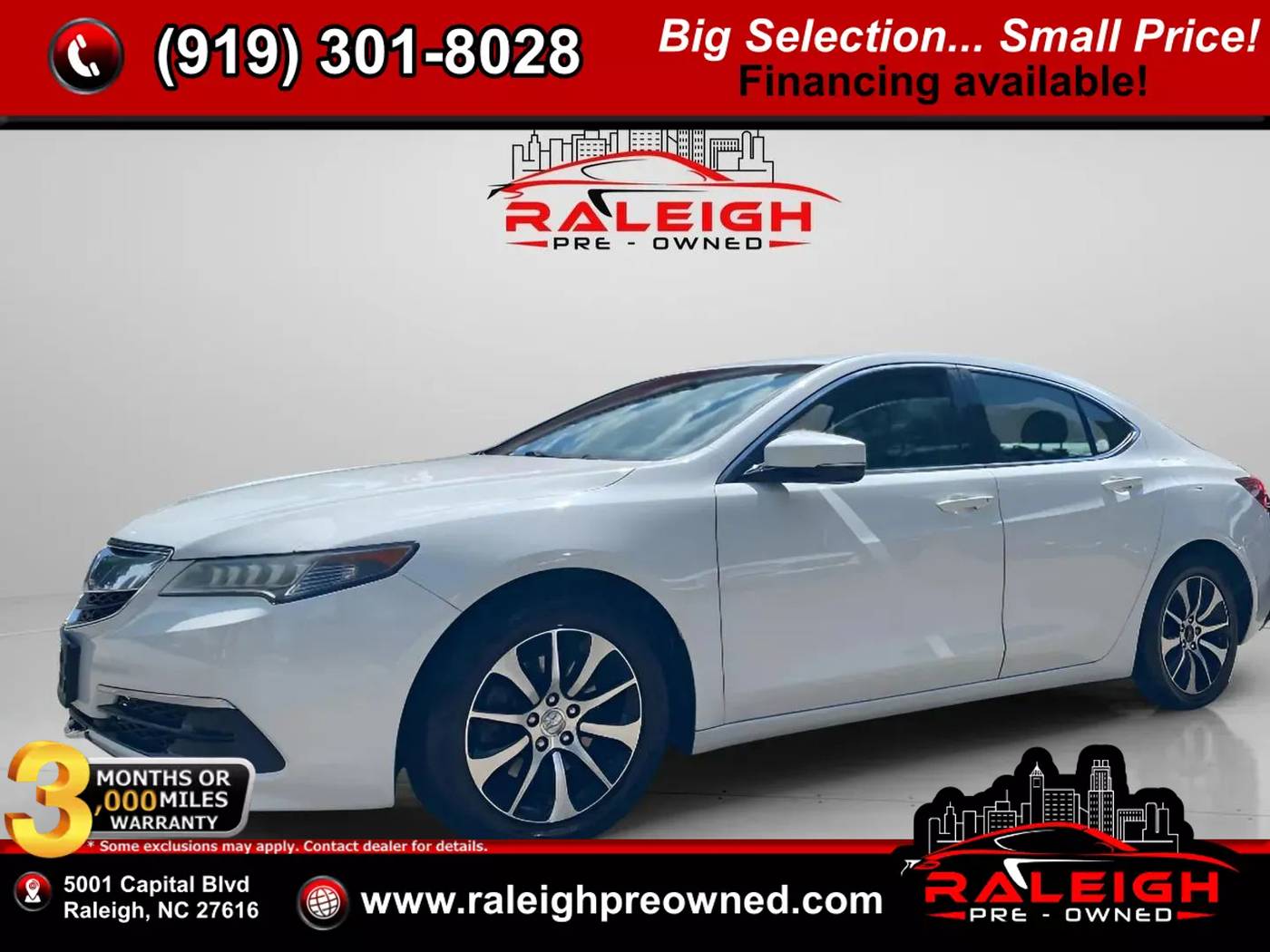 2017 Acura TLX Technology Package — Sedan — 75,424 mi — Raleigh, NC
