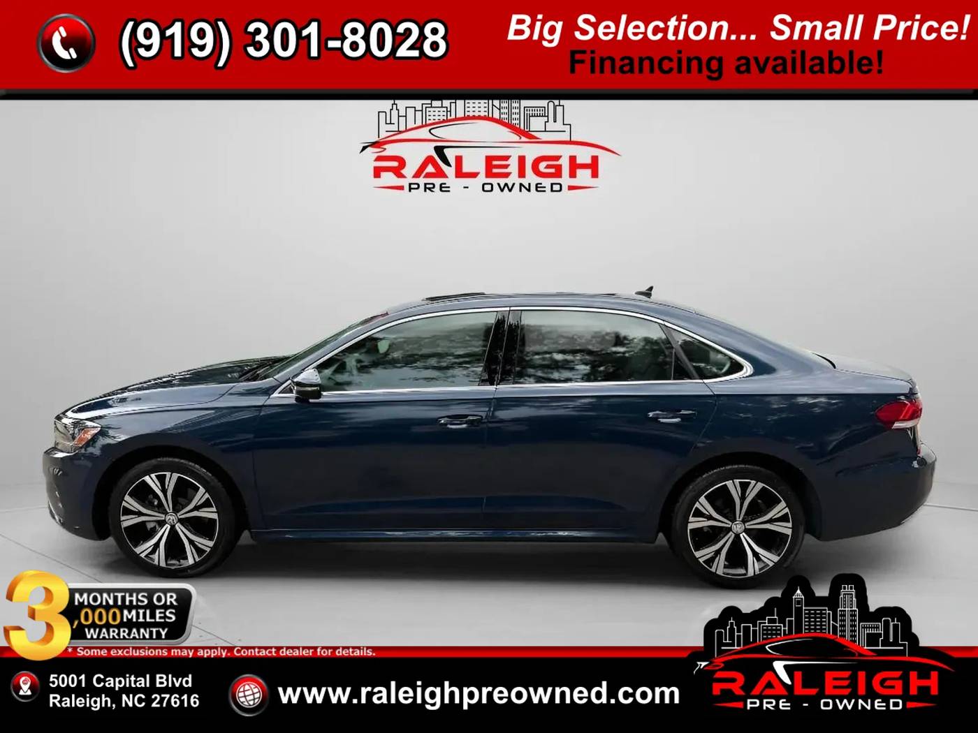 2022 Volkswagen Passat SE — Sedan — 69,786 mi — Raleigh, NC