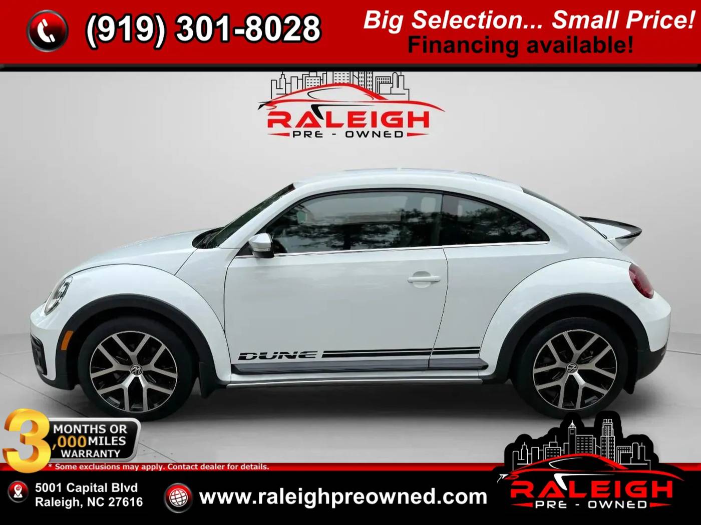 2017 Volkswagen Beetle 1.8T Dune — Coupe — 84,318 mi — Raleigh, NC