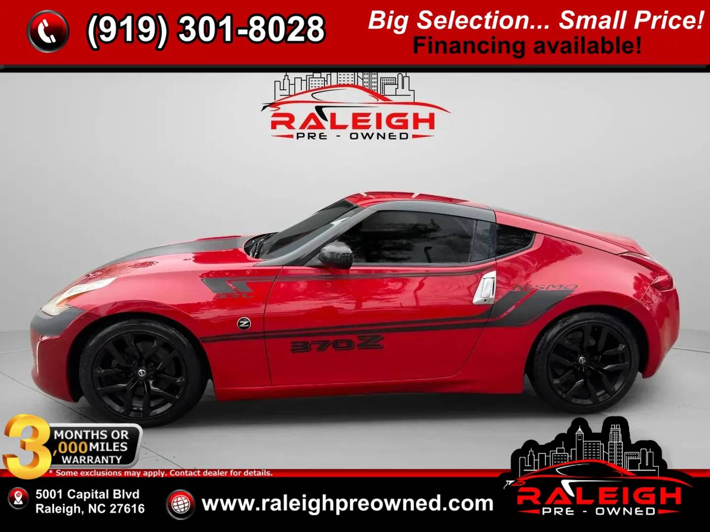 2017 Nissan 370Z Base — Coupe — 75,019 mi — Raleigh, NC