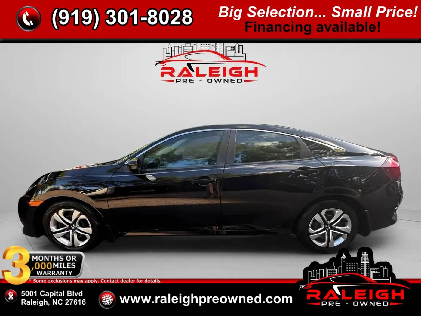 2018 Honda Civic LX — Sedan — 70,747 mi — Raleigh, NC