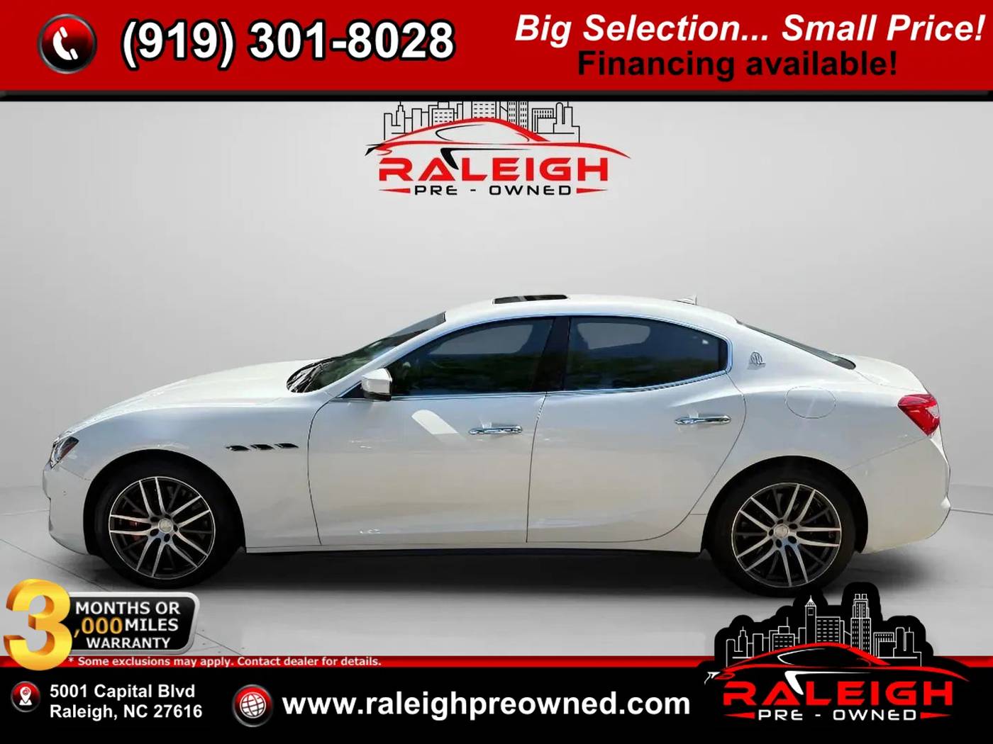 2019 Maserati Ghibli S Q4 — Sedan — 61,042 mi — Raleigh, NC