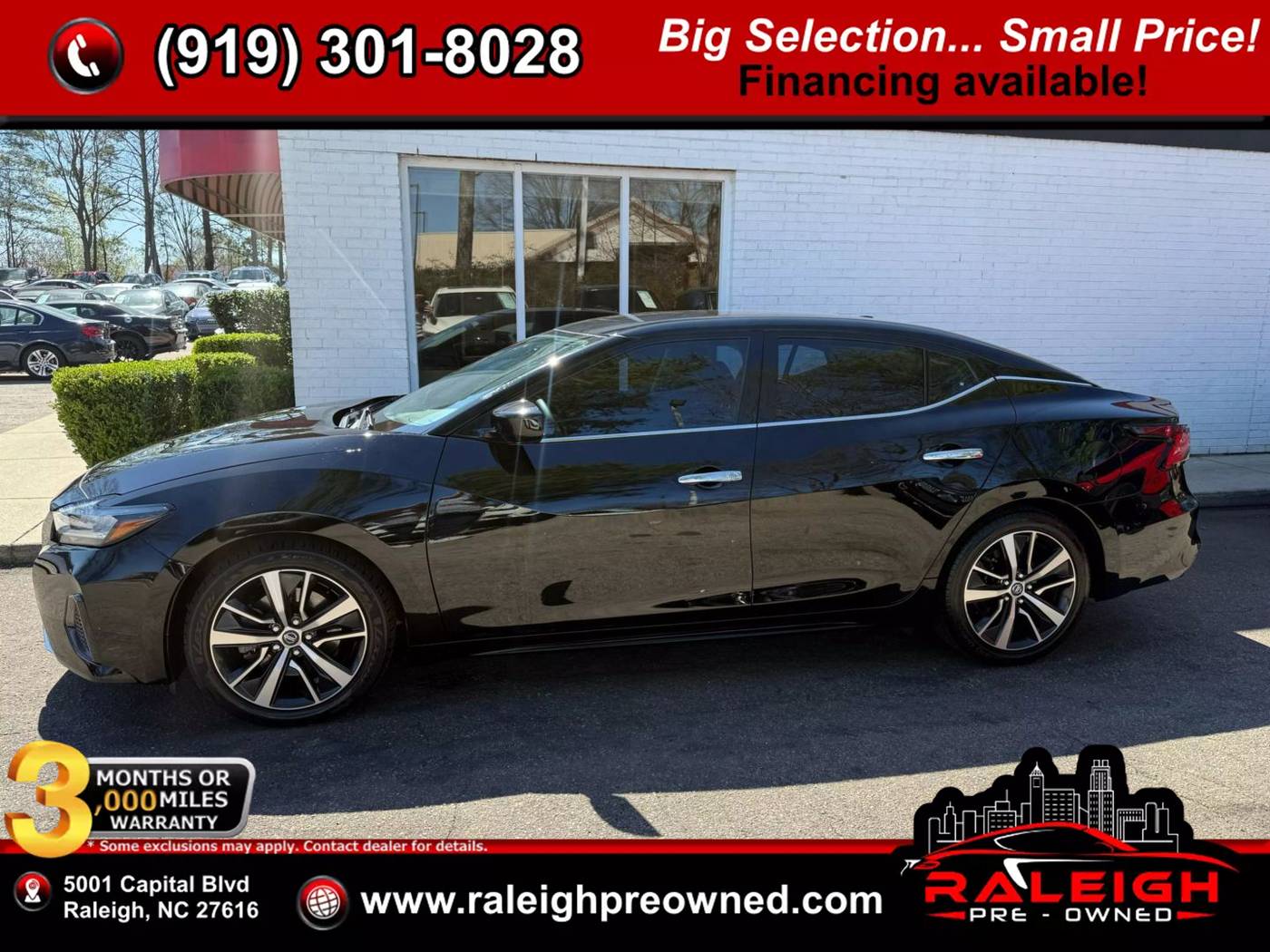2020 Nissan Maxima S — Sedan — 73,319 mi — Raleigh, NC