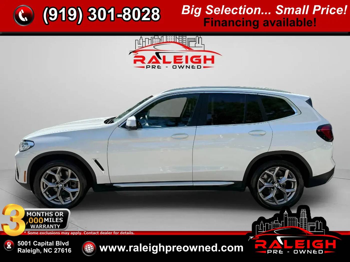 2022 BMW X3 30i — SUV — 67,224 mi — Raleigh, NC