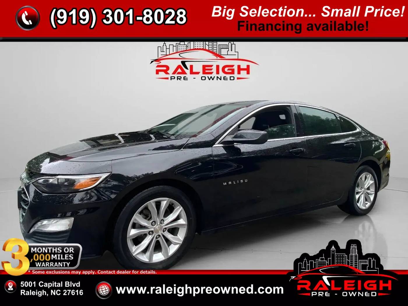 2021 Chevrolet Malibu LT — Sedan — 85,526 mi — Raleigh, NC