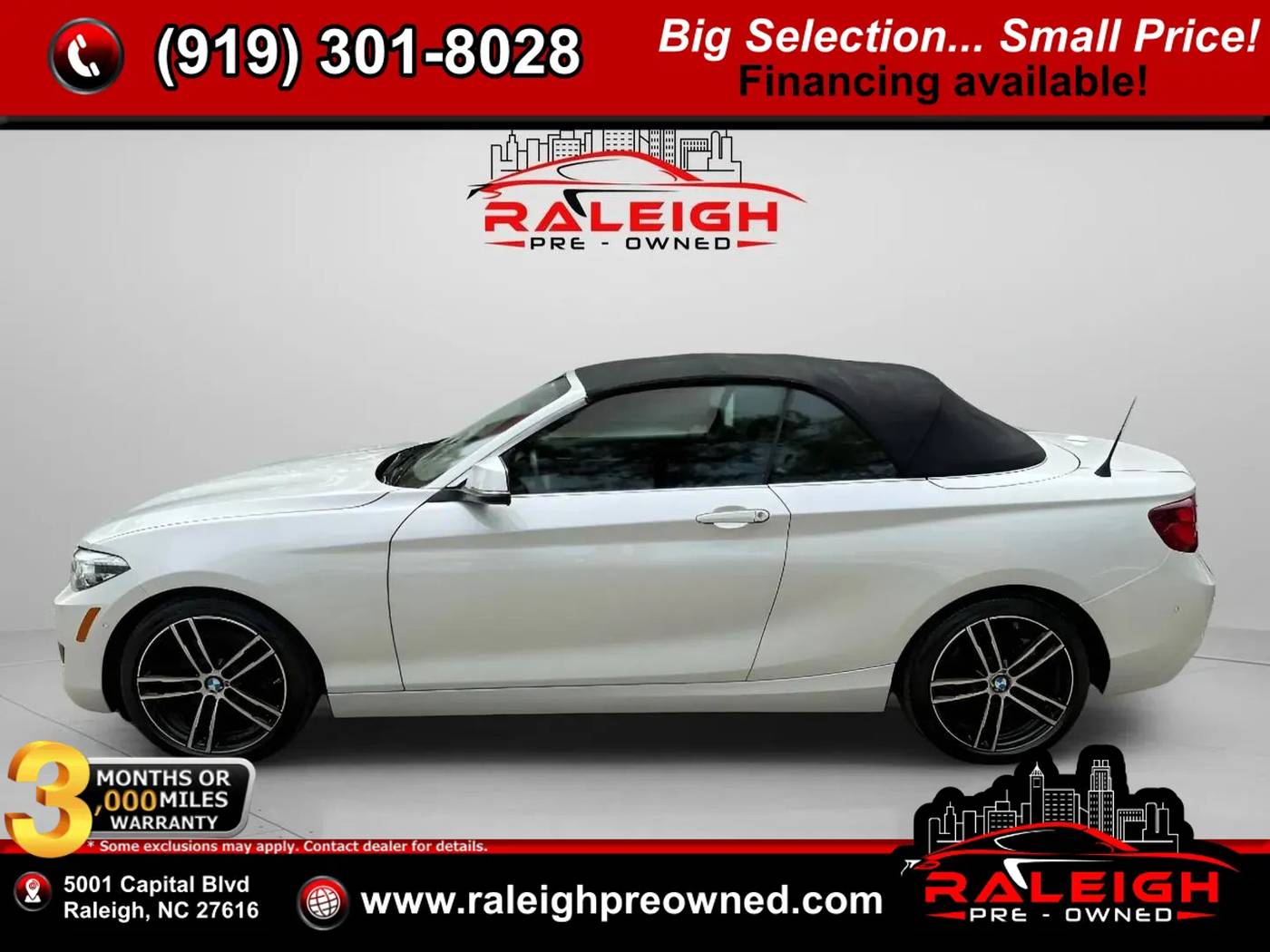 2020 BMW 2 Series 230i — Convertible — 69,535 mi — Raleigh, NC