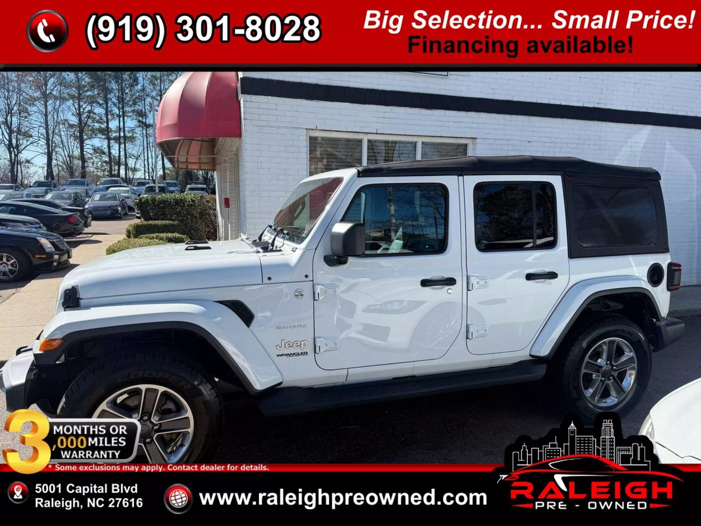 2018 Jeep Wrangler Sahara — SUV — 64,877 mi — Raleigh, NC