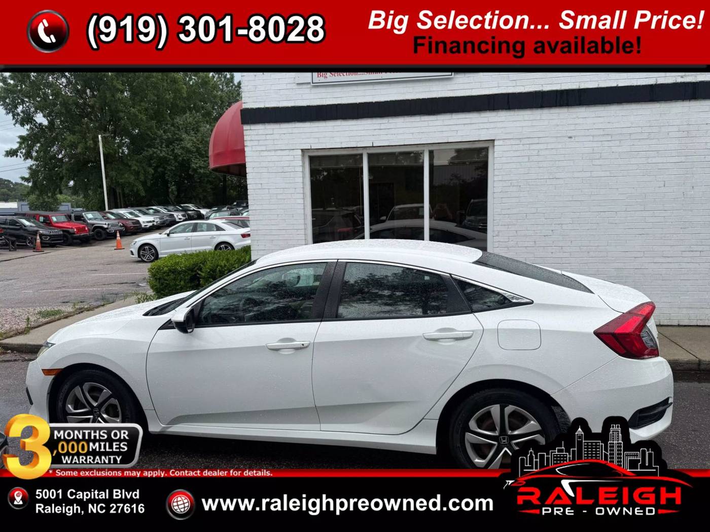 2016 Honda Civic LX — Sedan — 75,033 mi — Raleigh, NC